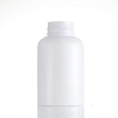 500ml 200ml Beige Round Plastic Bottle For Cosmetics