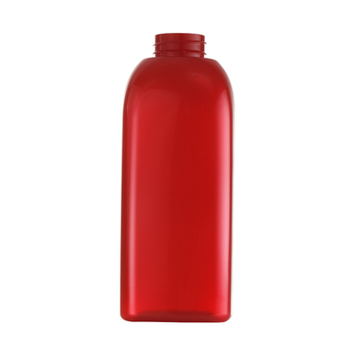 Recyclable 500ml Large Capacity Round Shouldered Red Plastic Pet Shower Gel Pump Bottle