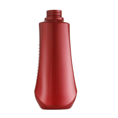 Wholesale Empty Colored Lotion Red Plastic Bottle Custom Neck Size 20/410 PE 450ml Skin Care Bottle