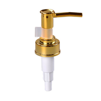 Smooth Closure Gold Lotion Pump , Leak Proof Plastic Soap Dispenser Pump
